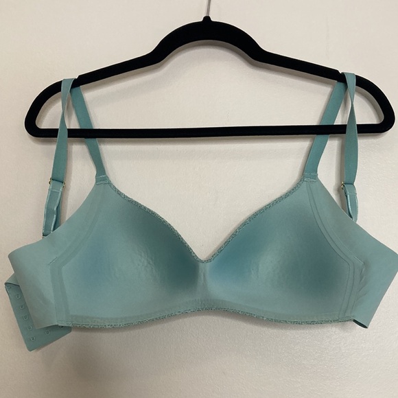 Knix Wingwoman Bra Size 2 36A Seafoam Blue Green Lace Wireless Comfy Pretty - Picture 3 of 10